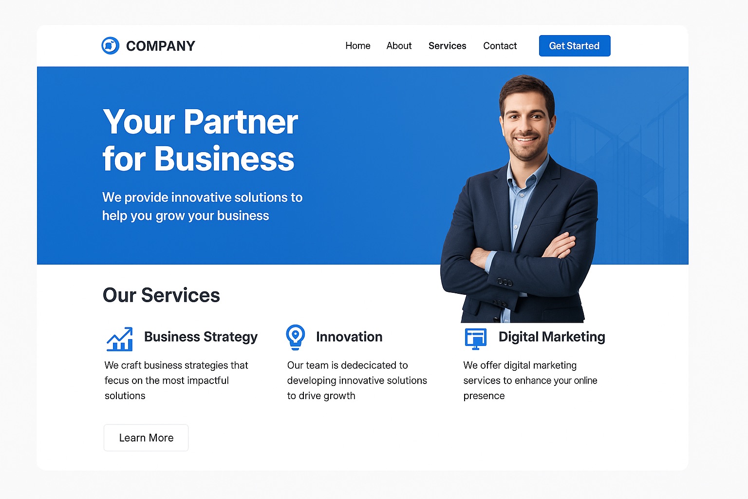 ตัวอย่างผลงานเว็บไซต์บริษัท : Corporate Website