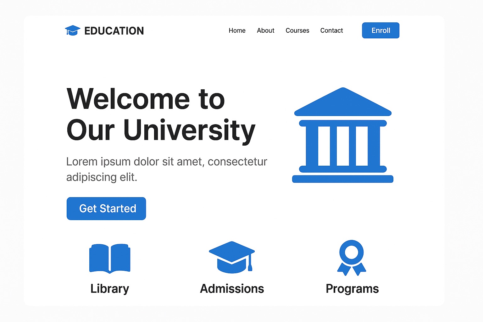 ตัวอย่างผลงานเว็บไซต์สถาบันการศึกษา / องค์กร