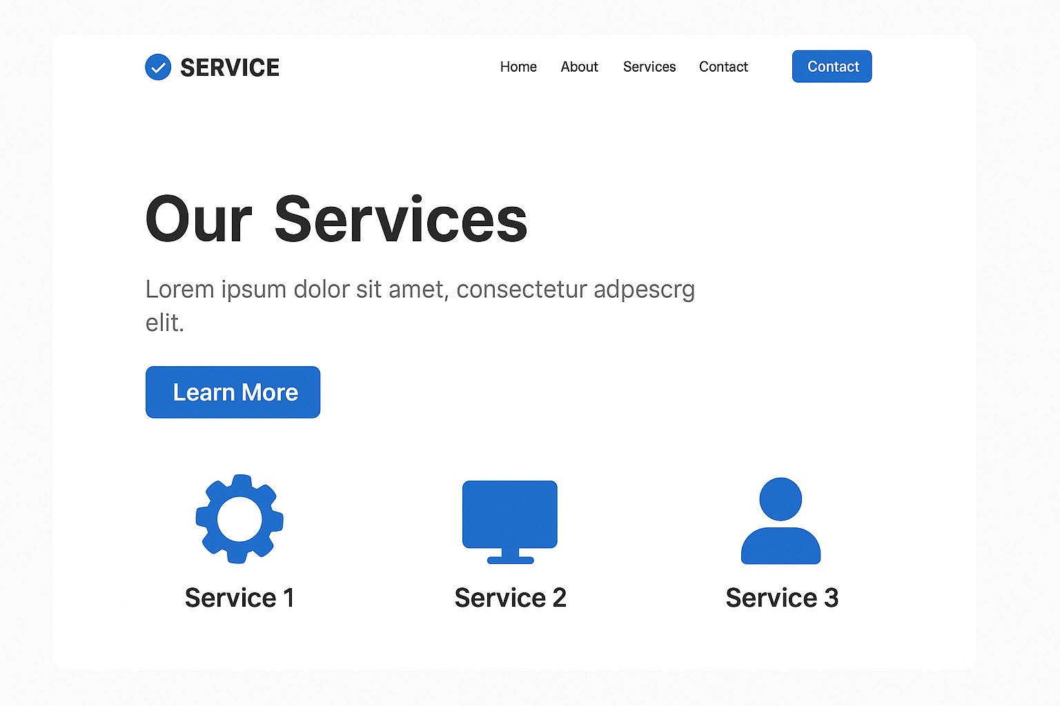 ตัวอย่างผลงานเว็บไซต์บริการ (Service Website)